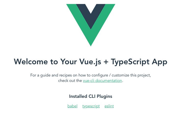 Photo of webpage with vue server up